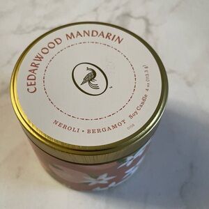 🎁 Opalhouse Cedarwood Mandarin 4 Oz Soy Candle with Gold Lid Bergamot Neroli